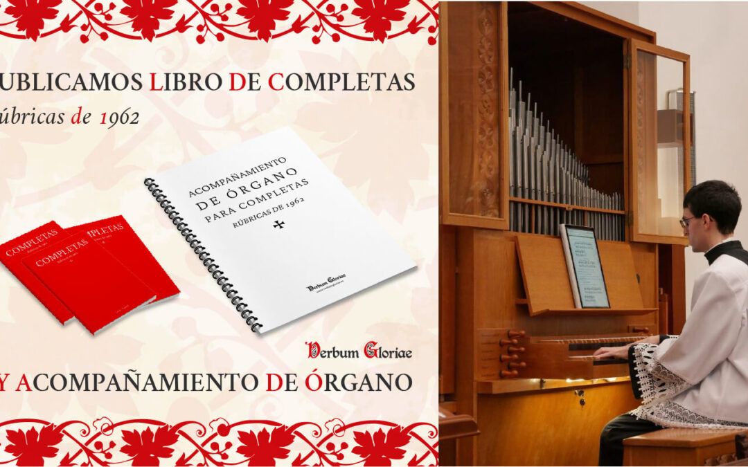 Collage de la entrevista sobre el rezo del breviario y el libro de Completas editado por Verbum Gloriae