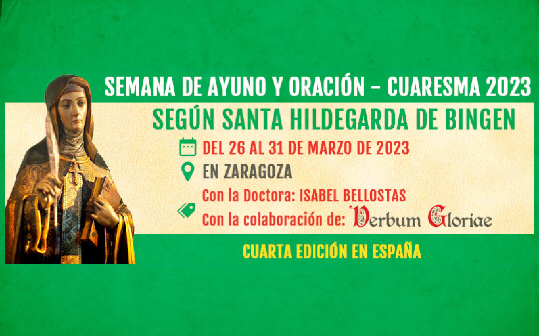 Cartel divulgativo Semana Hildegardiana con Verbum Gloriae