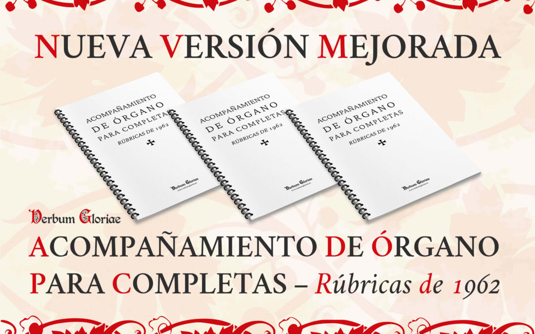 Cartel de la nueva versión del acompañamiento de órgano para Completas
