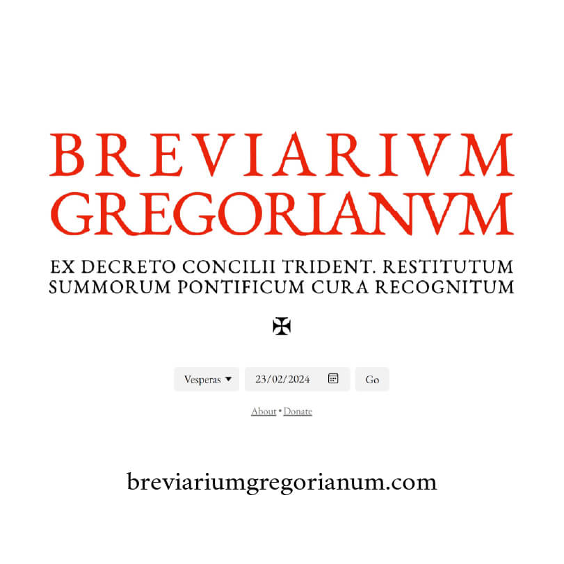 Imagen del anuncio del Breviarium Gregorianum