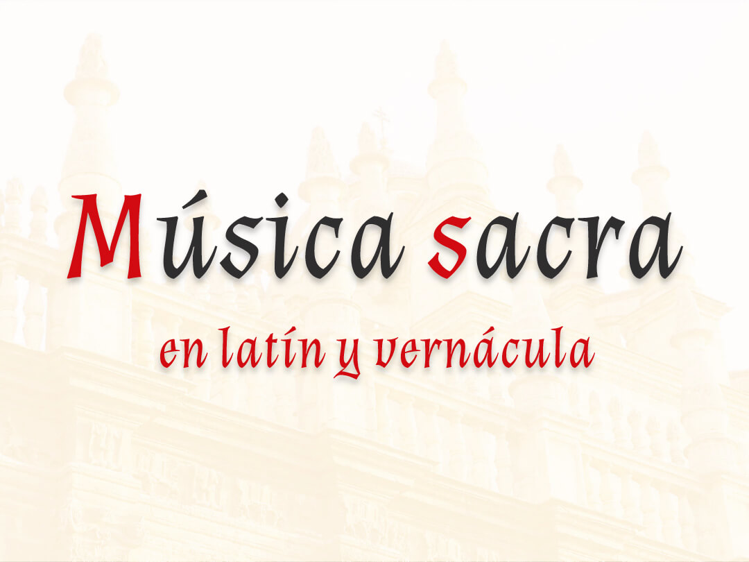 Carátula de la página de música sacra y otras, en latín y vernácula
