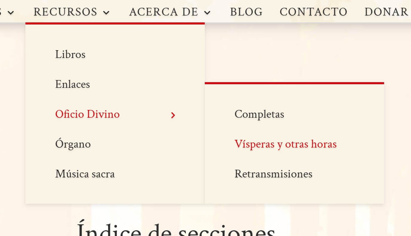 Nuevo submenú en recursos