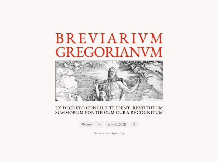 Imagen de la web Breviarium Gregorianum